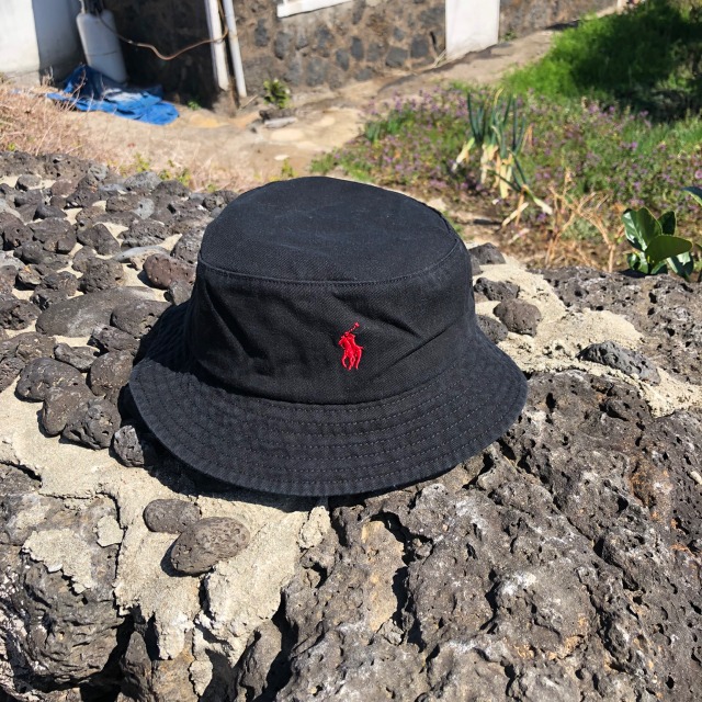 Polo ralph lauren bucket hat / Black (ac003)