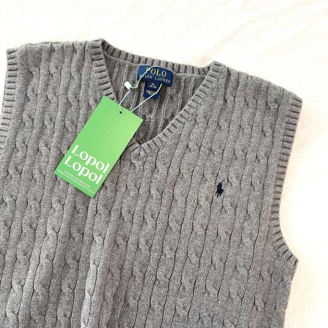Polo ralph lauren cable knit vest (kn1131)