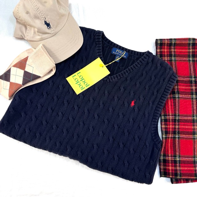 Polo ralph lauren cable knit vest (kn1965)