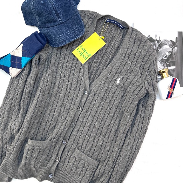 Polo ralph lauren cable knit cardigan (kn1876)